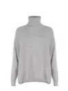 Alysi Sweater In Wool Blend In Grey