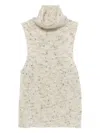 Alysi High-neck Knitted Vest In White