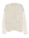 Alysi Button-front Cardigan In White