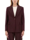 Alysi Single-breasted Blazer In Red