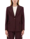 Alysi Single-breasted Blazer In Red