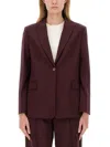 Alysi Tailored Jacket In Burgundy