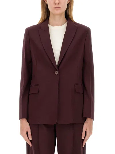 Alysi Tailored Jacket In Burgundy
