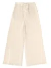 Alysi Tailored Wide Leg Pants Light Design In White
