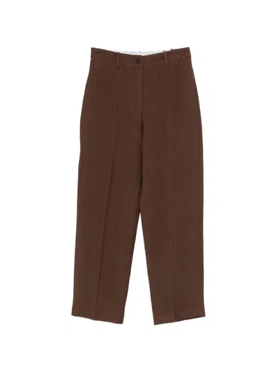 Alysi Tailored Trousers In Brown