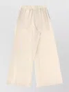Alysi Tailored Wide Leg Pants Light Design In Neutral