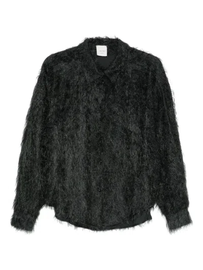 Alysi Textured-effect Shirt In Black