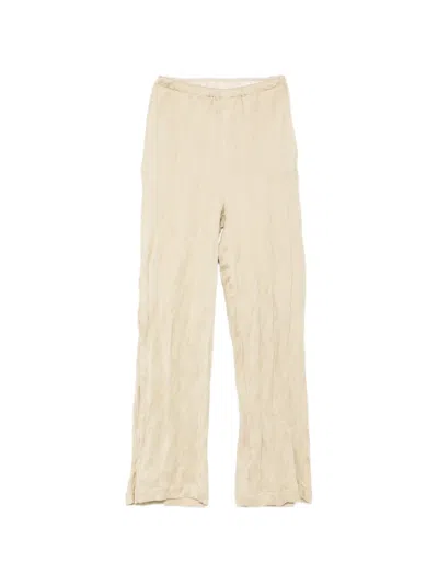 Alysi Textured Elasticated-waistband Trousers In Neutral