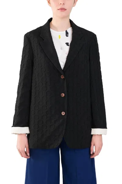 Alysi Blazer Pois Fil Coupe In Ne Nero