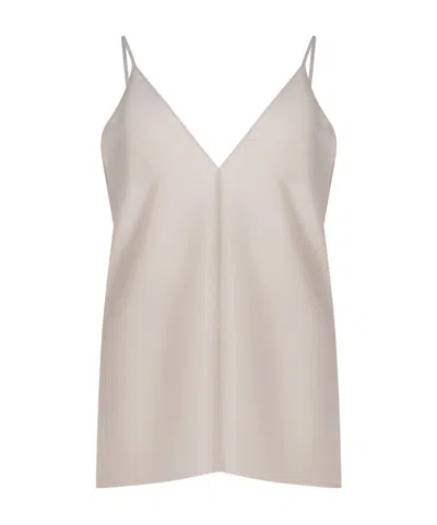 ALYSI ALYSI SILK V-NECK CAMISOLE TOP