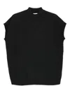 Alysi Cotton Blend Vest In Black