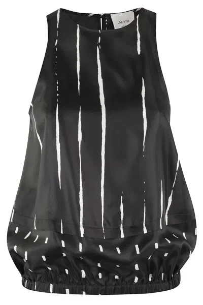 Alysi Top Lines E Dots Con Arriccio In Nero