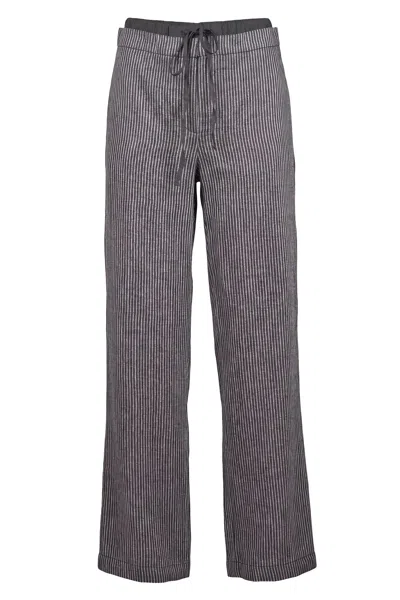 Alysi - Trousers - 471191 - Chocolate/latte In Gray