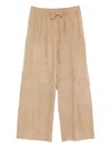 Alysi Drawstring Waist Casual Pants In Orange