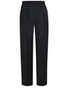 Alysi Belt Loop Casual Pants In Black