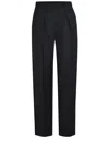 Alysi Belt Loop Casual Pants In Black