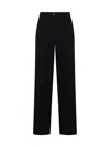 Alysi Pressed-crease Straight-leg Trousers In Black