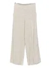 Alysi Wide-leg Casual Pants In Gray