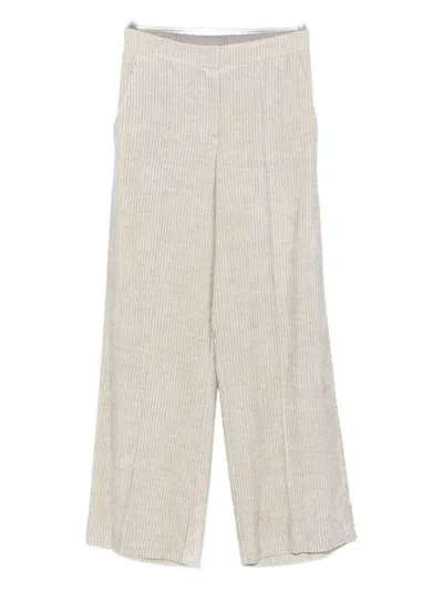 Alysi Trousers Light Grey In Gray