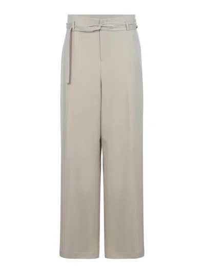 Alysi Trousers Made Of Wool In Sand