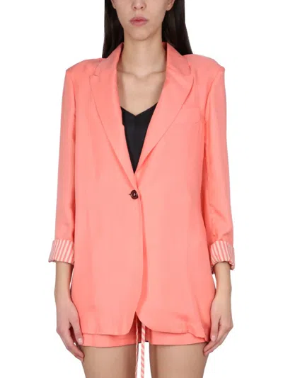 Alysi Twill Jacket In Orange