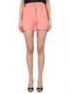 Alysi Peach Solid Shorts In Pink