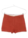 Alysi Twill Tailored Shorts In Orange