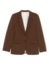 Alysi Two-button Pocket Blazer In Brown