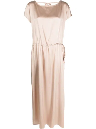 Alysi Kleid Aus Satin In Neutrals