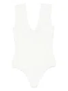 Alysi V-neck Bodysuit In White
