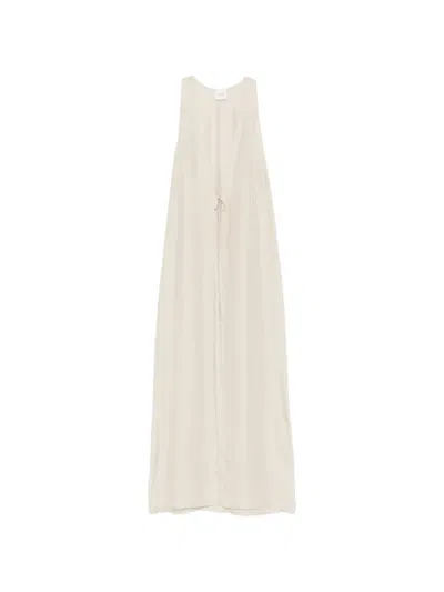Alysi V-neck Sleeveless Coat In Neutral