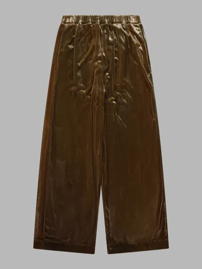 Alysi Velluto Velour Trousers For Women In Brown