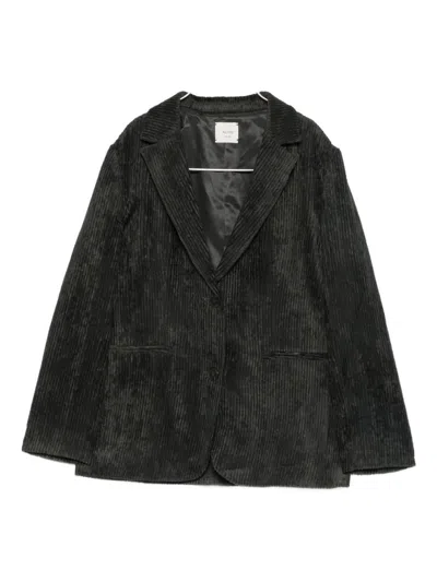 ALYSI ALYSI VELVET SINGLE-BREASTED JACKET