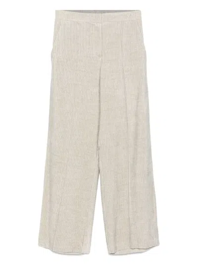 Alysi Wide-leg Casual Pants In White