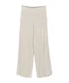 Alysi Wide-leg Casual Pants In White