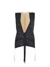 Alysi Crystal-embellished Waistcoat In Black