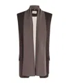 Alysi Vest With Detachable Collar In Brown