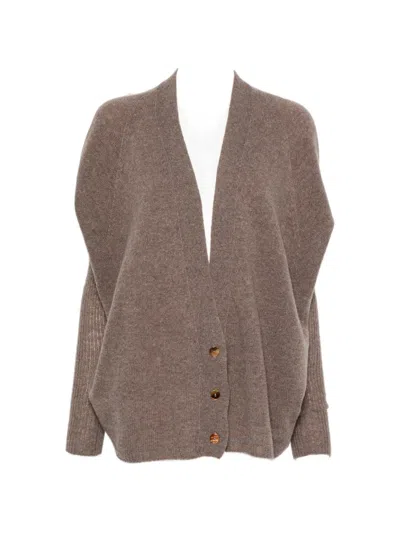 Alysi V-neck Cardigan In Gray