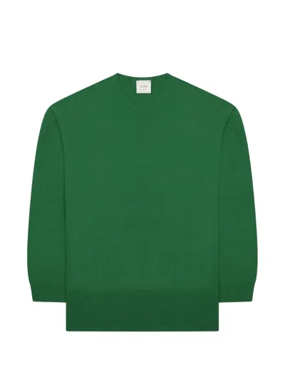Alysi V-neck Knitted Sweater In Green