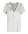 Alysi V-neck T-shirt In White