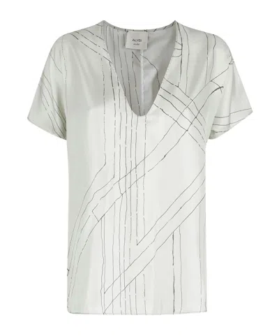 Alysi V-neck T-shirt In White
