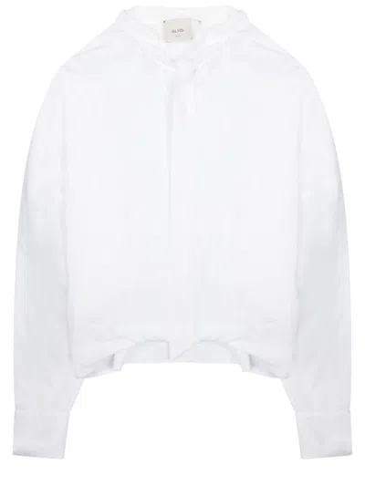 ALYSI WOMEN WHITE RELAXED SOLID SHIRT, S LUXURY SHIRTS FOR WOMEN DARVEYS