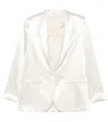Alysi Single-breasted Blazer Jacket In White