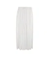 Alysi Flowing Chiffon Skirt With Gathered Waistband In Latte
