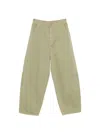 Alysi Barrel Denim Jeans In Green