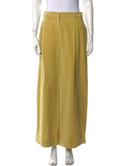 Pre-owned Alysi Wide Leg Pants In Yellow