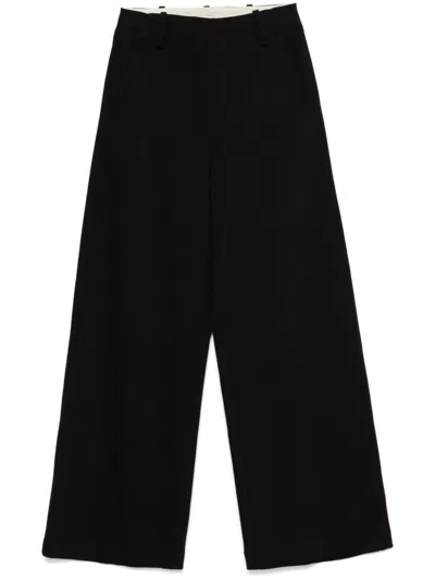 Alysi Wide-leg Trousers In Black