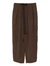 Alysi Pleated Detail Track Pants In Brown