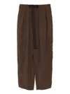 Alysi Pleated Detail Track Pants In Brown