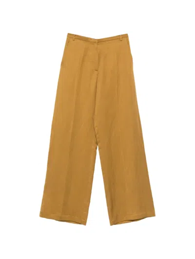 Alysi Wide-leg Trousers In Brown